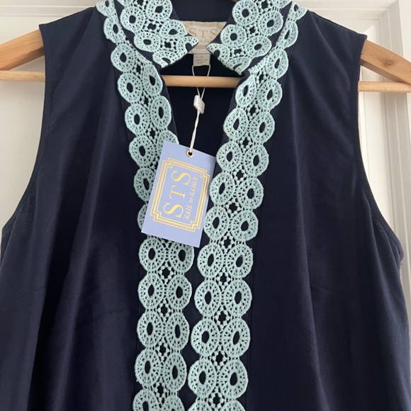 Sail to Sable navy maxi shift dress size S - Picture 4 of 6